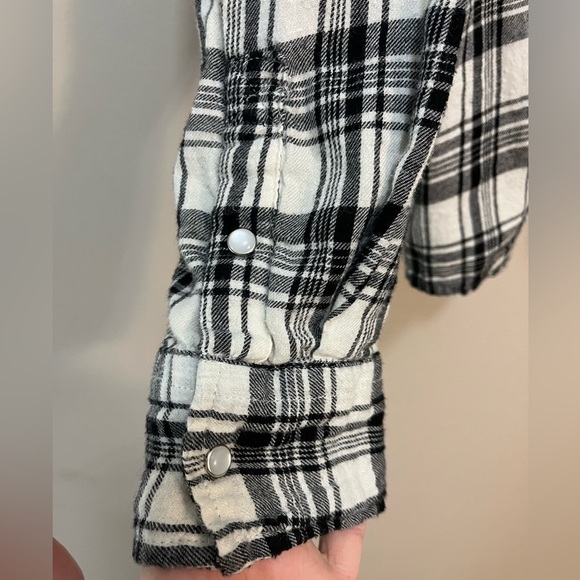 Dylan Buffalo Plaid Western Snap Front Flannel Shirt Long Sleeve Women's L - Picture 4 of 10